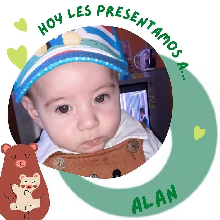 Hoy queremos presentarles a Alan que nació el 16 de abril de este año.